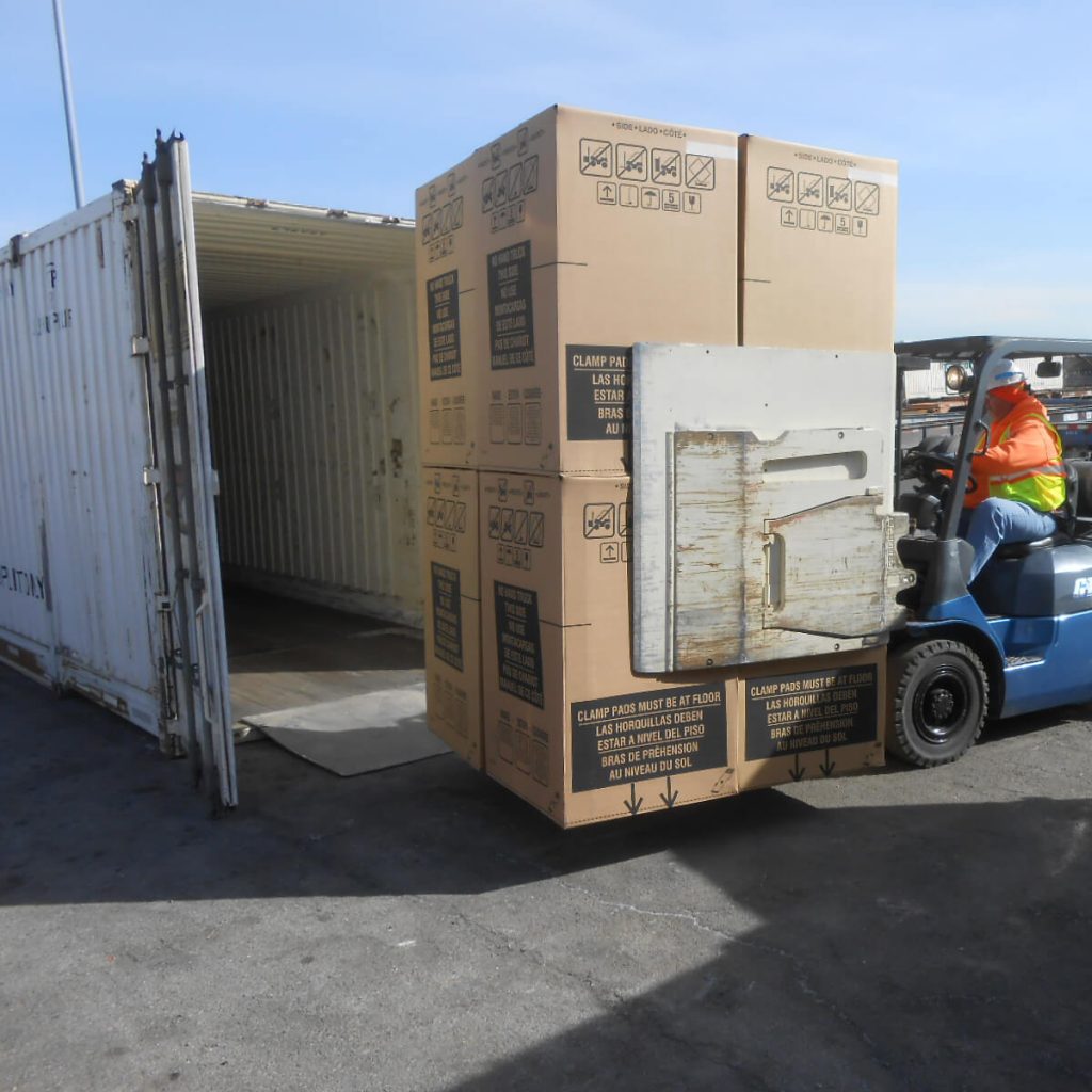 Preparing A Container Ship For Loading Cargo