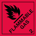 Dangerous Goods Label – Class 2.1 Black